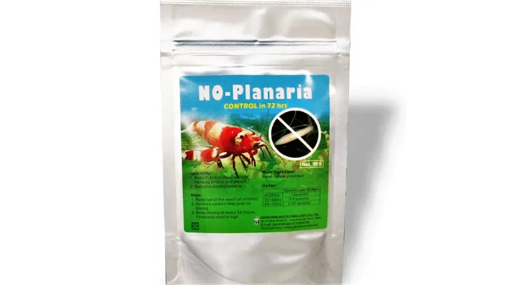 No planaria packet with instructions on how to use it