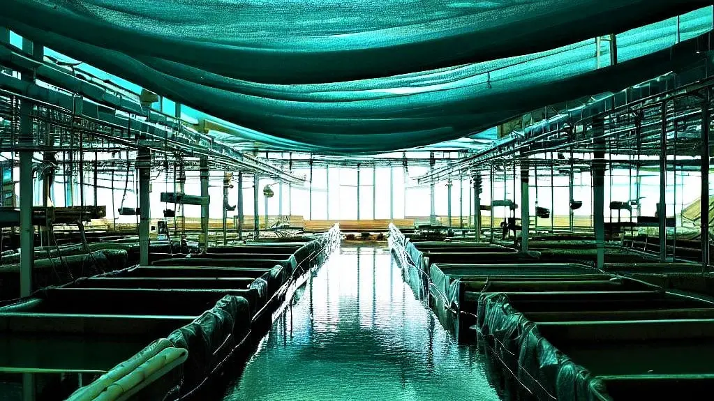 inside opae ula shrimp farm