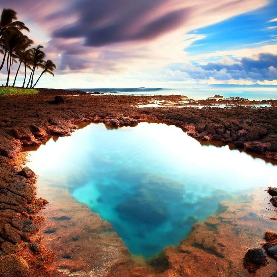 The Natural Habitat of Opae Ula Shrimp: Anchialine Rock Pools in Hawaii