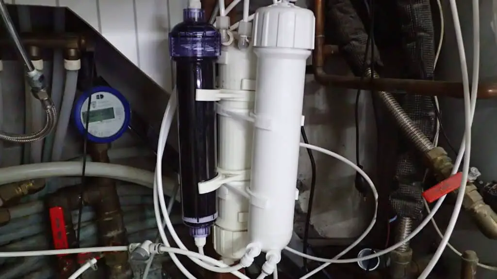 My reverse osmosis double membrane water saving setup